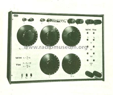 Thomson-Wheatstone Bridge MWT77a; ZOMP-ZDEMP (ID = 2708325) Equipment