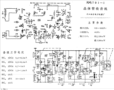 Fengming 凤鸣 791-1; Tongxiang 桐乡电子仪... (ID = 799986) Radio