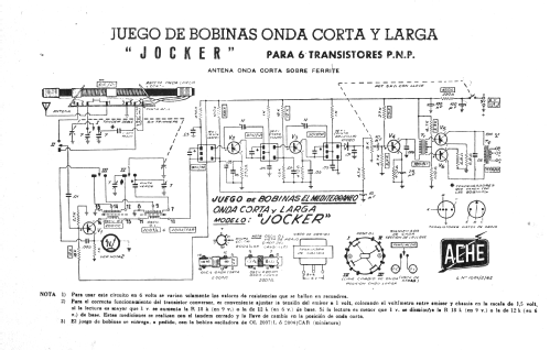 Juego de Bobinas Jocker 1501; ACHE Electrónica S.A (ID = 1815919) Radio