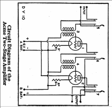 Two-Stage Audio Amplifier DY-10; Acme Apparatus Co.; (ID = 951555) Ampl/Mixer