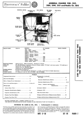 16R11 Ch= 21B1; Admiral brand (ID = 2810616) Television