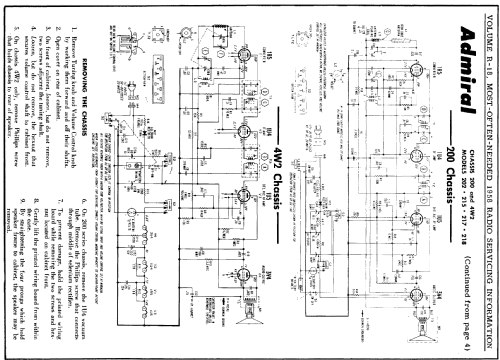 202 Ch= 4W2; Admiral brand (ID = 136159) Radio