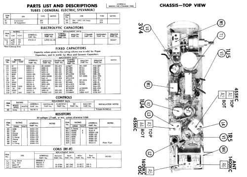 202 Ch= 4W2; Admiral brand (ID = 784552) Radio