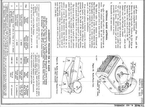 20X135 Ch=20Y1; Admiral brand (ID = 749101) TV Radio