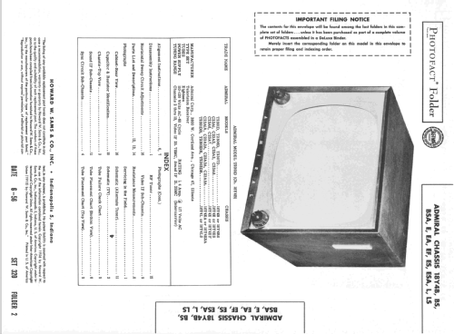 23A7 Ch= 18Y4E; Admiral brand (ID = 2255603) Television