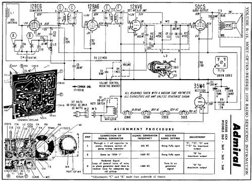 263 Ch= 5C4; Admiral brand (ID = 136147) Radio