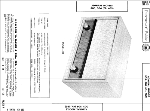 303 Ch= 6B3; Admiral brand (ID = 726628) Radio