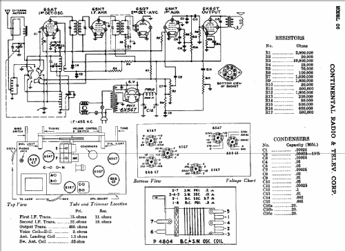 4206 Ch= C6; Admiral brand (ID = 473767) Radio