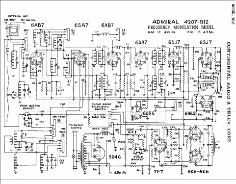 4207 Ch = B12; Admiral brand (ID = 466338) Radio