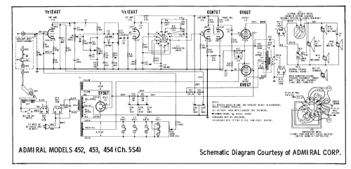 453 Ch= 5S4; Admiral brand (ID = 633134) Ampl/Mixer