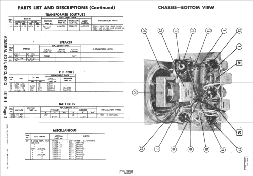 4D11 Ch= 4D1; Admiral brand (ID = 1420511) Radio