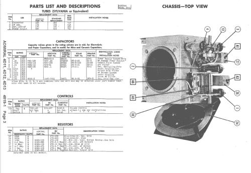 4D12 Ch= 4D1; Admiral brand (ID = 1420516) Radio