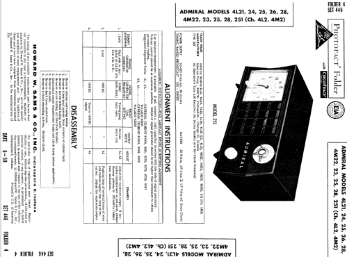 4L21 Ch= 4L2; Admiral brand (ID = 691184) Radio