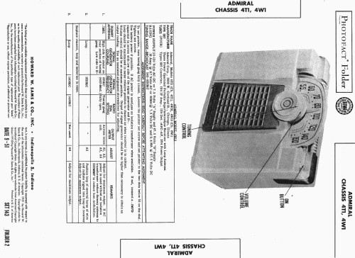 4W18 Ch= 4W1; Admiral brand (ID = 481222) Radio