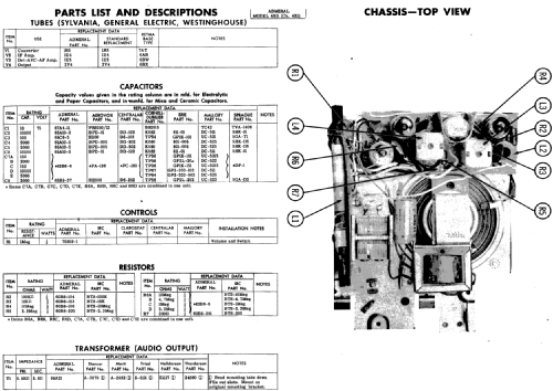 4X19 Ch= 4X1; Admiral brand (ID = 303072) Radio