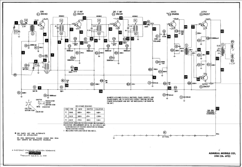 521 Ch= 6T2; Admiral brand (ID = 649423) Radio