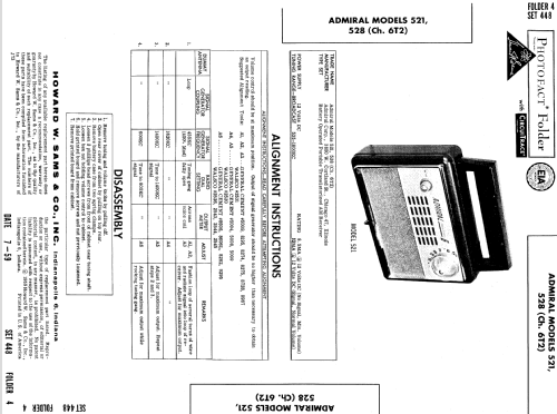 528 Ch= 6T2; Admiral brand (ID = 649435) Radio