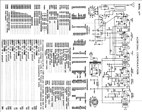 56-A77 ; Admiral brand (ID = 309478) Radio