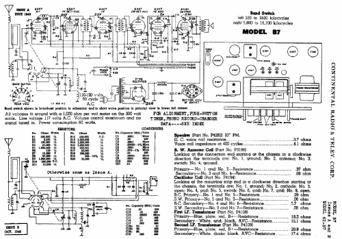 57 Ch= B7; Admiral brand (ID = 467253) Radio