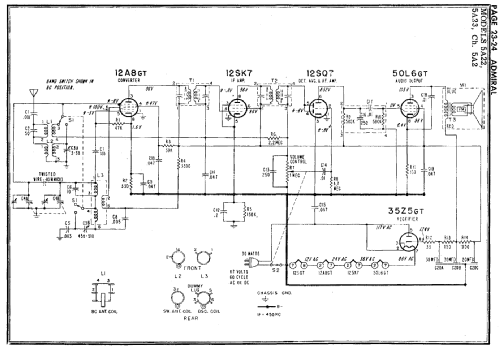 5A22 Ch= 5A2; Admiral brand (ID = 194285) Radio