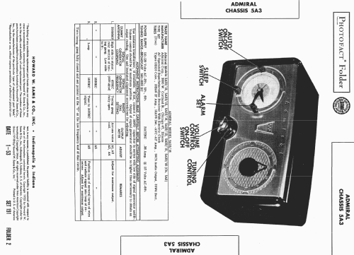 5A33 Ch= 5A3; Admiral brand (ID = 481301) Radio