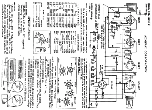 5B1 issue B ; Admiral brand (ID = 459532) Radio