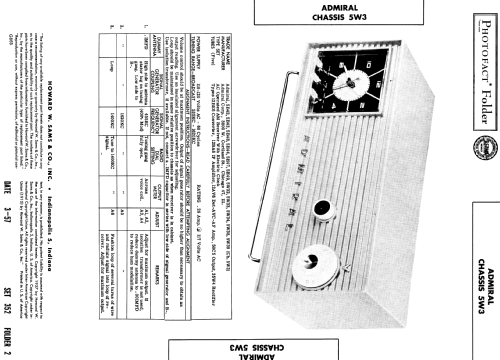 5B42 Ch= 5W3; Admiral brand (ID = 1862327) Radio