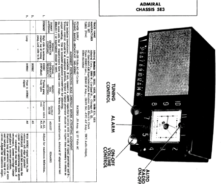 5E33 Ch= 5E3; Admiral brand (ID = 303127) Radio