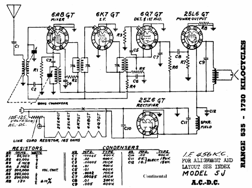 5J ; Admiral brand (ID = 463212) Radio