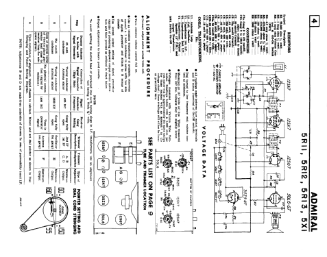 5R12 Ch = 5 R 1; Admiral brand (ID = 193385) Radio