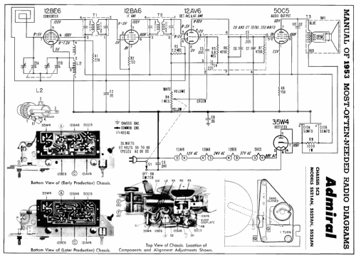 5S23AN (not 5S232AN Ch= 5C3; Admiral brand (ID = 160039) Radio