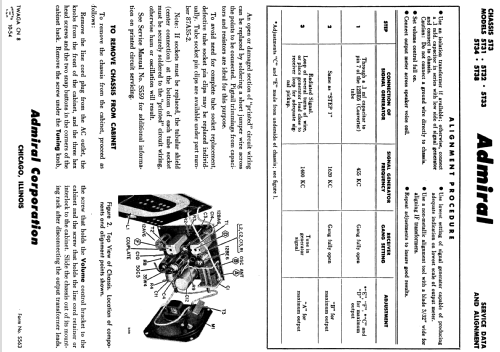 5T31 Ch= 5T3; Admiral brand (ID = 1119671) Radio