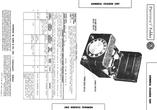 5W11 Ch= 5W1; Admiral brand (ID = 352309) Radio