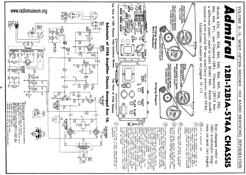 633 Ch= 12B1; Admiral brand (ID = 61615) Radio