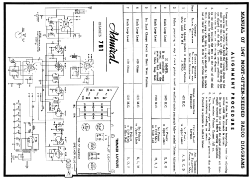 6 RT 44A Ch = 7 B 1; Admiral brand (ID = 84849) Radio