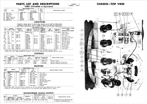 6A21 Ch= 6A2; Admiral brand (ID = 352284) Radio