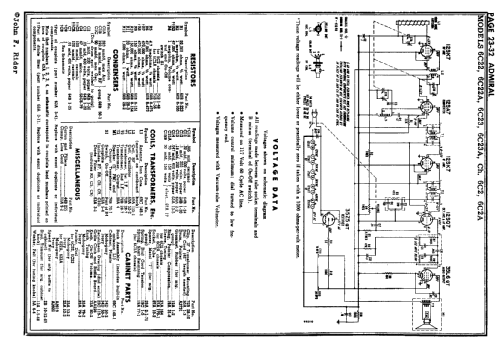 6C22 Ch= 6C2; Admiral brand (ID = 62202) Radio