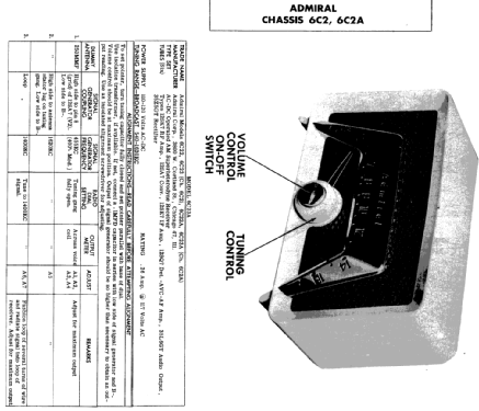 6C23A Ch= 6C2A; Admiral brand (ID = 303156) Radio