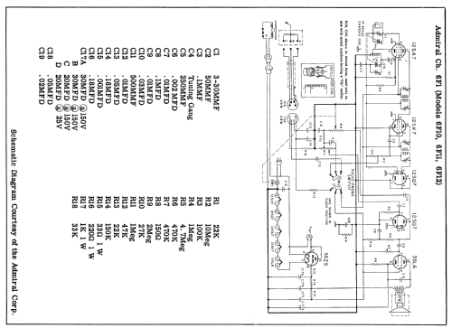 6F12 Ch= 6F1; Admiral brand (ID = 2472092) Radio