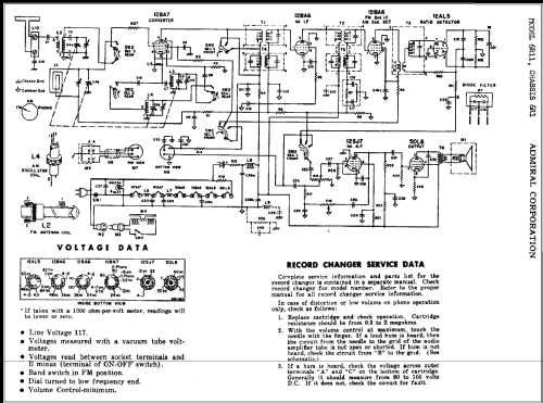 6R11 Ch= 6R1; Admiral brand (ID = 321923) Radio