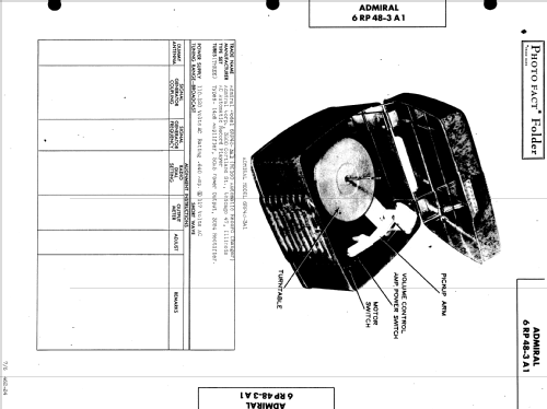 6RP48 Ch= 3A1; Admiral brand (ID = 513317) R-Player