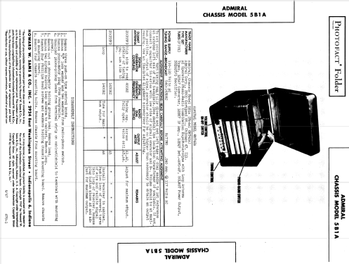 6RT42A Ch= 5B1A; Admiral brand (ID = 830702) Radio