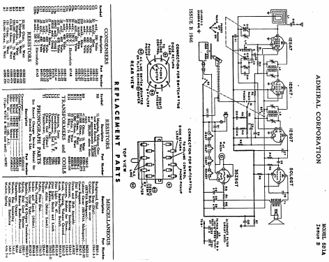 6RT43A Ch= 5B1A; Admiral brand (ID = 314435) Radio