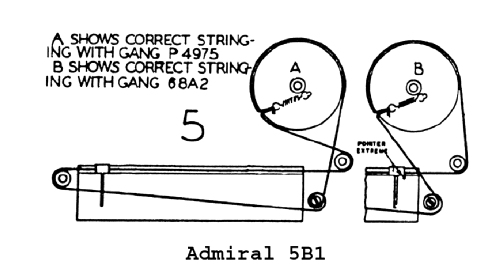 6T04 Ch= 5B1; Admiral brand (ID = 243182) Radio