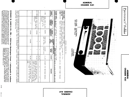 6T06 Ch= 4A1; Admiral brand (ID = 513655) Radio