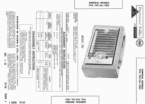 742 Ch= 7Q1; Admiral brand (ID = 481404) Radio