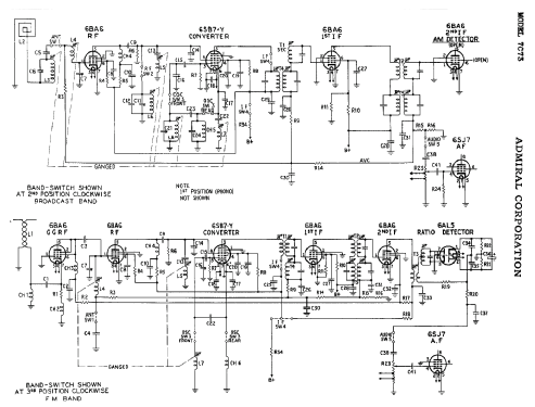 7 C 73 Ch= 9A1; Admiral brand (ID = 314855) Radio