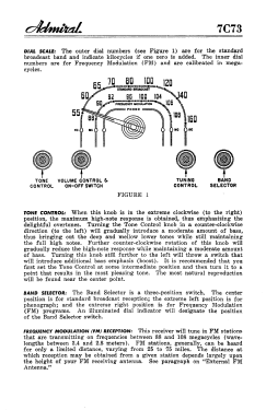 7 C 73 Ch= 9A1; Admiral brand (ID = 2817436) Radio