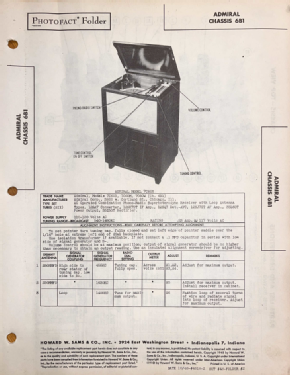 7C60UL Ch= 6B1; Admiral brand (ID = 2918402) Radio