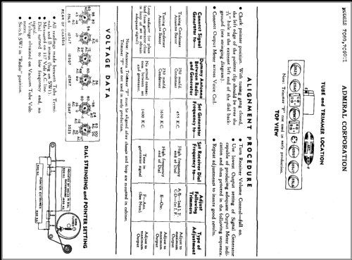 7C60W Ch= 6B1; Admiral brand (ID = 371552) Radio